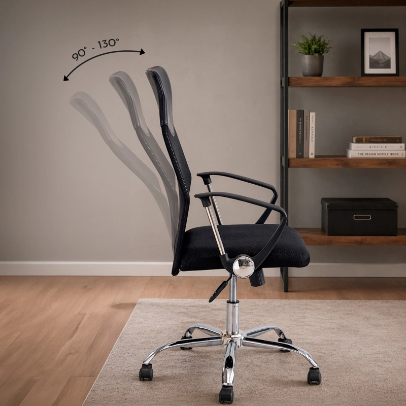 Silla Escritorio Malla Reclinable Autonomy Negra - 4