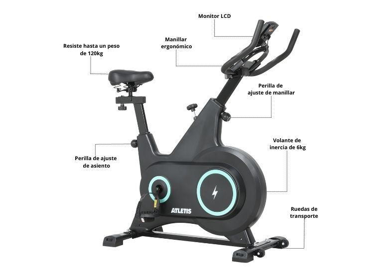 BICICLETA SPINNING M300 6KG - 7