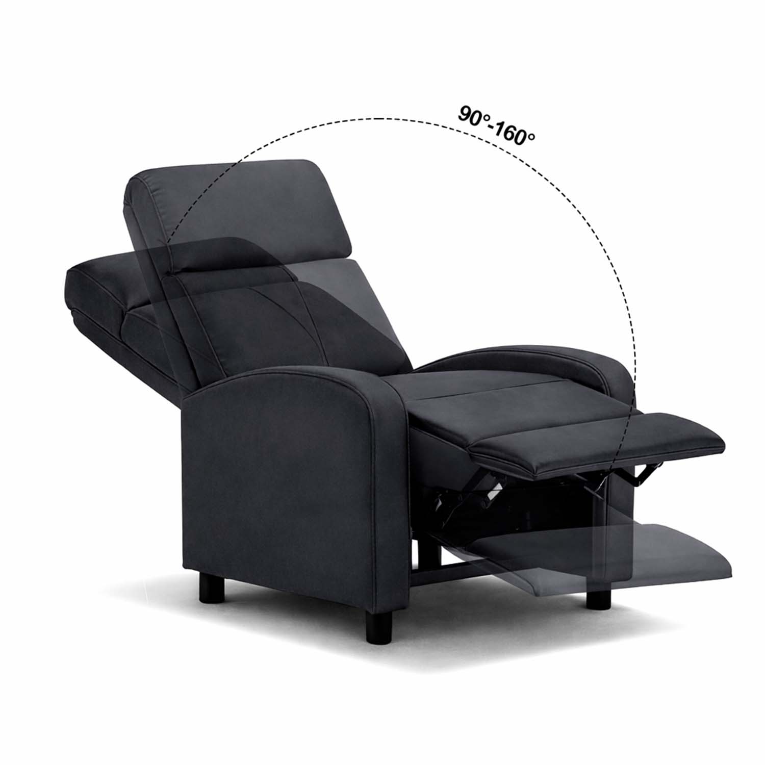 BERGER RECLINABLE LISBOA PU NEGRO - 5