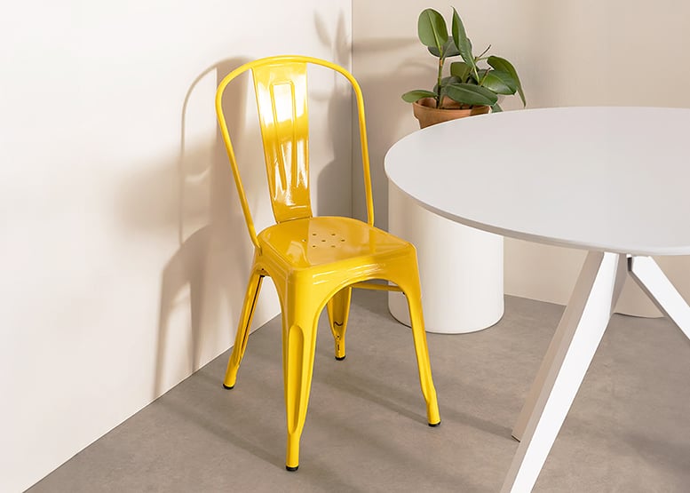 PACK DE 4 SILLA METAL TOLIX AMARILLO - 2