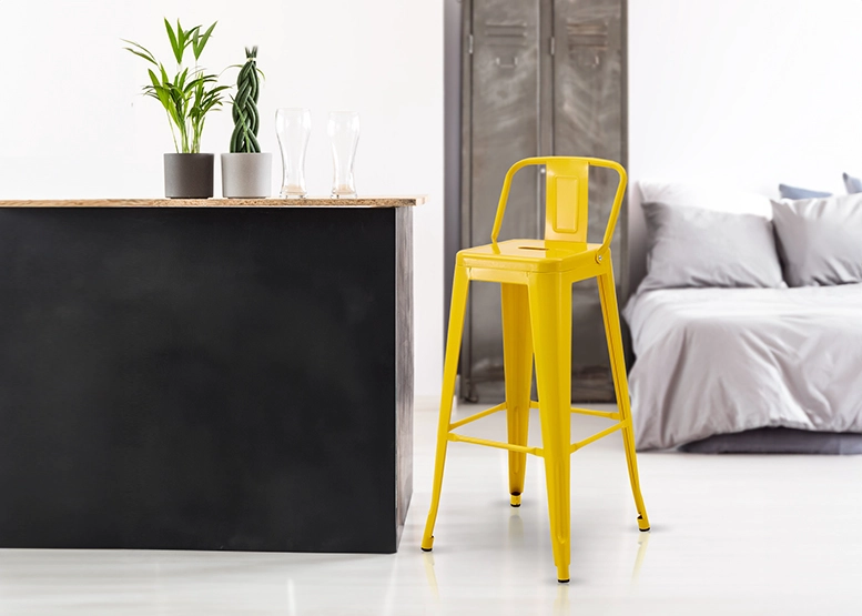 SILLA ALTA METAL AMARILLO - 2