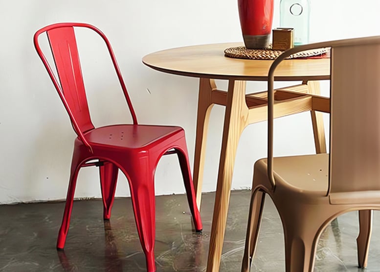 SILLA METAL TOLIX ROJO - 2