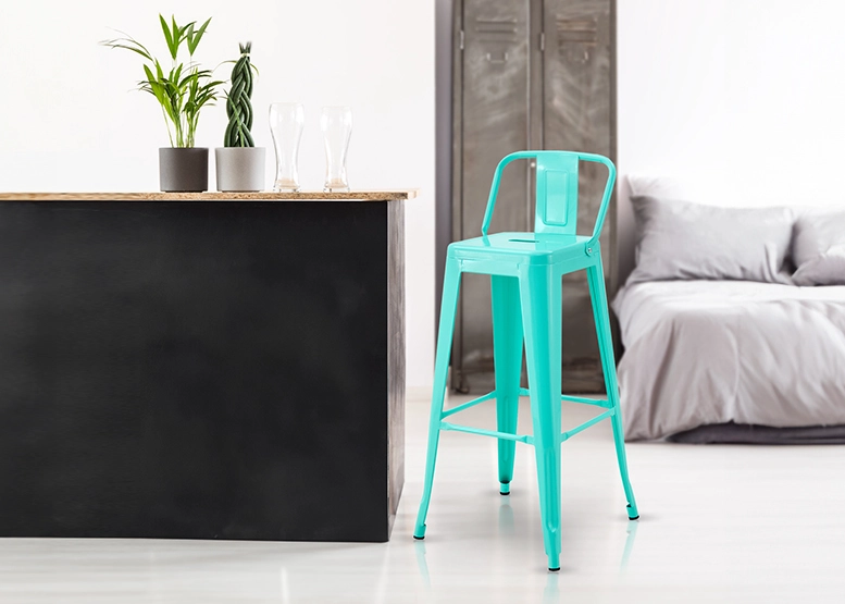 PACK DE 4 SILLA ALTA METAL MENTA - 2