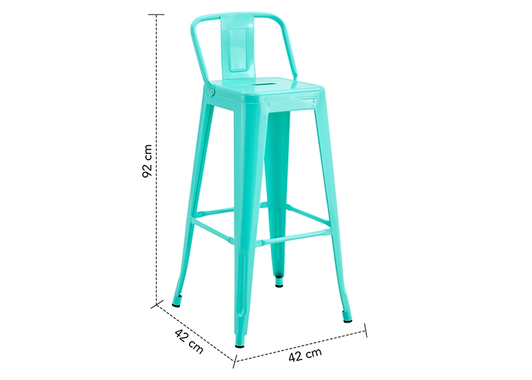 PACK DE 4 SILLA ALTA METAL MENTA - 8