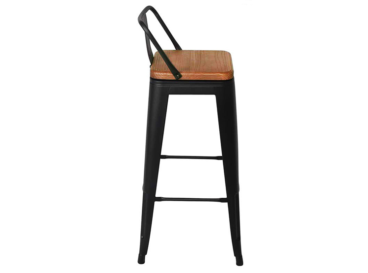 PACK 4 PISOS BAR TOLIX ASIENTO MADERA NEGRO - 4