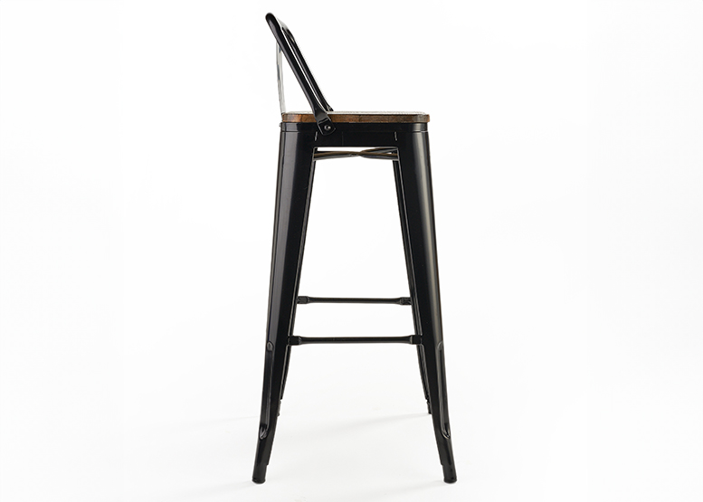 PACK 4 PISOS BAR TOLIX ASIENTO MADERA NEGRO - 5