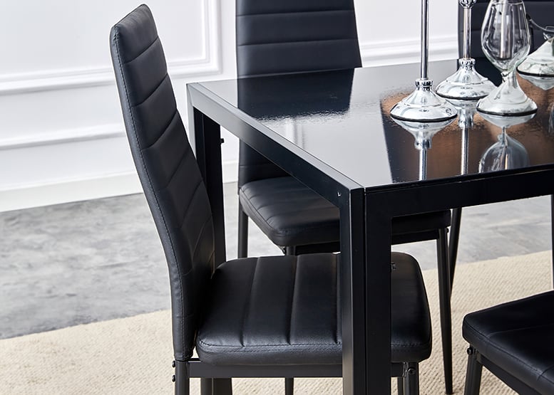 PACK 4 SILLA DE COMEDOR BOSTON NEGRO - 2