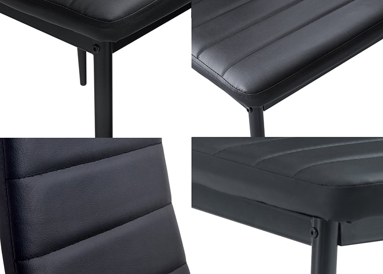 PACK 4 SILLA DE COMEDOR BOSTON NEGRO - 4