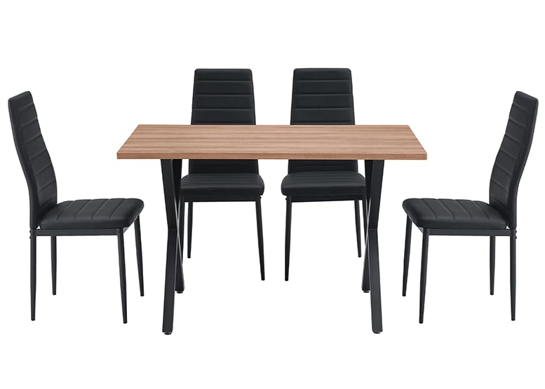 PACK 4 SILLA DE COMEDOR BOSTON NEGRO - 5