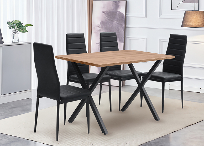 PACK 4 SILLA DE COMEDOR BOSTON NEGRO - 6
