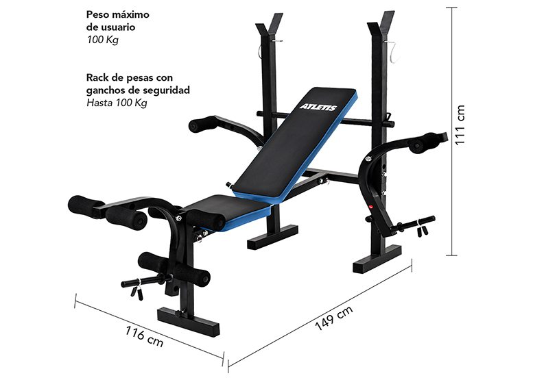 PRESS BANCA MULTIFUNCIÓN F3000 AZUL - 8