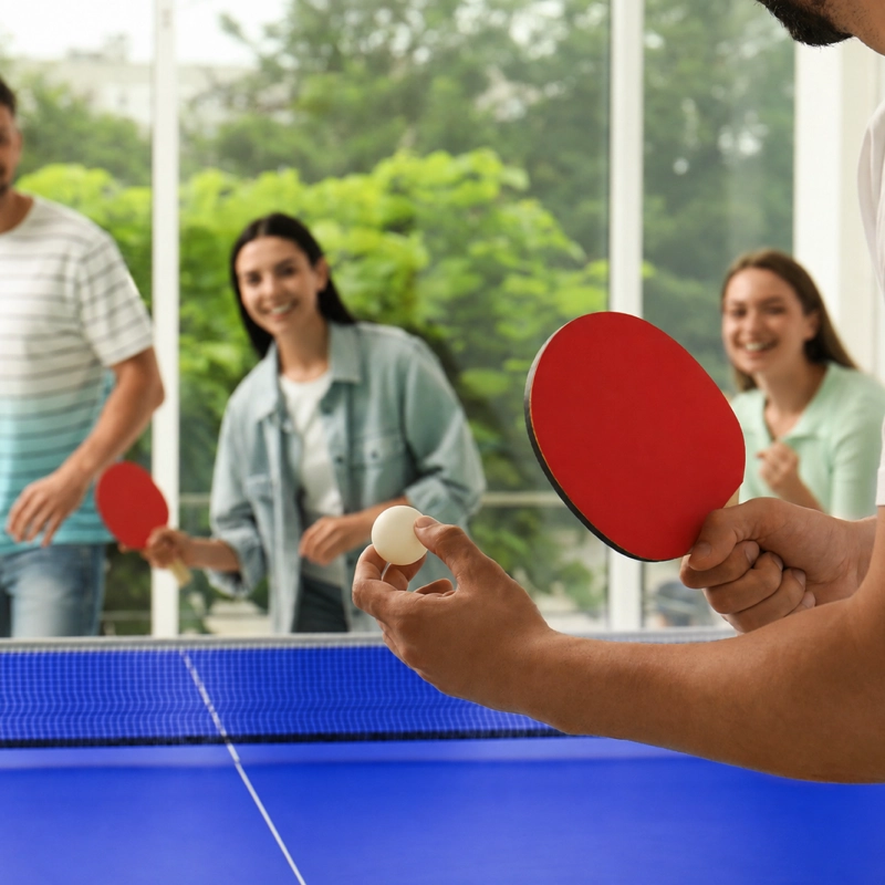 Mesa de Ping Pong Plegable Avanzada Azul - 2