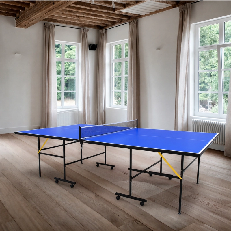 Mesa de Ping Pong Plegable Avanzada Azul - 6