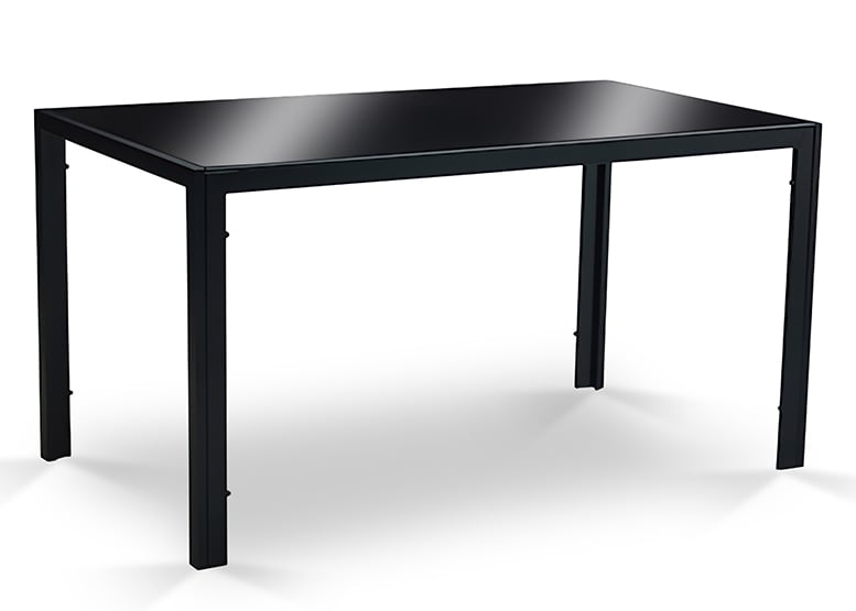 Mesa de Comedor Vidrio Negro 150x80x75cm - 1
