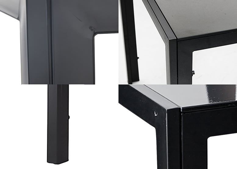 Mesa de Comedor Vidrio Negro 150x80x75cm - 4