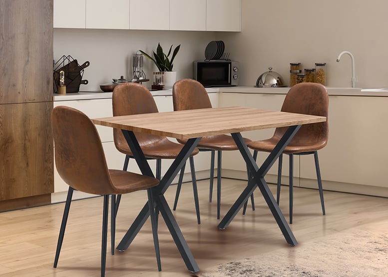 Mesa de Comedor Estilo Industrial 120x75x70cm Brooklyn Café - 2