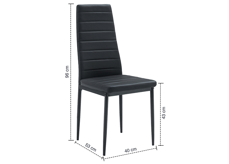 PACK 6 SILLAS DE COMEDOR BOSTON II NEGRO - 3