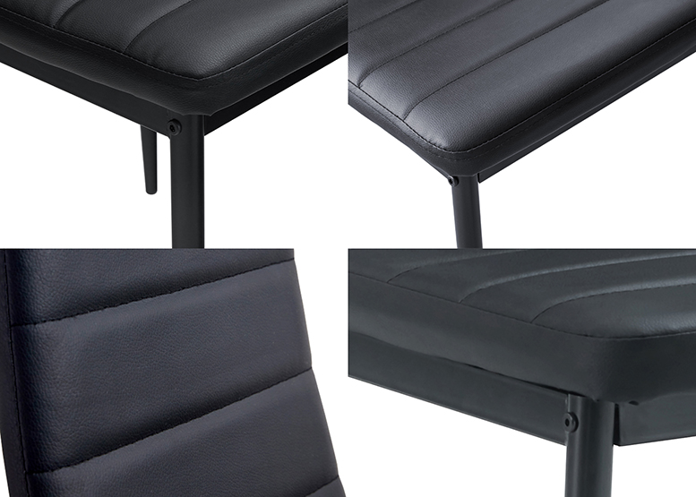 PACK 6 SILLAS DE COMEDOR BOSTON II NEGRO - 4