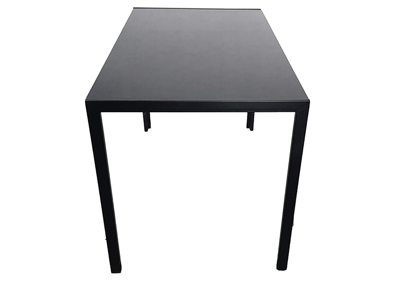 MESA DE COMEDOR VIDRIO NEGRO 120X80X75CM - 5