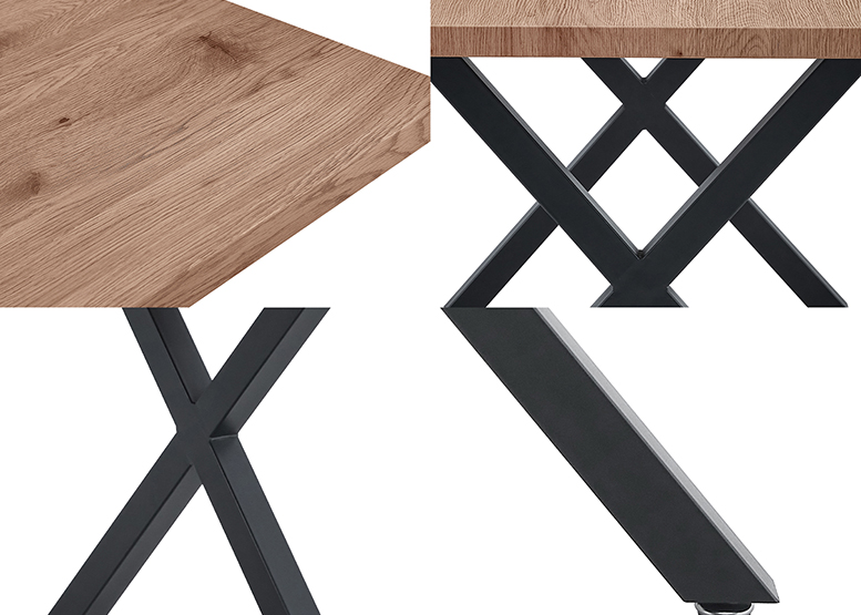 COMEDOR EASTON MESA 75X90X160CM + 6 SILLAS VELVET CAFE - 4