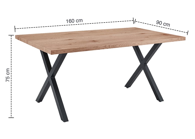 MESA DE COMEDOR 160X90X75CM BROOKLYN CAFE - 3