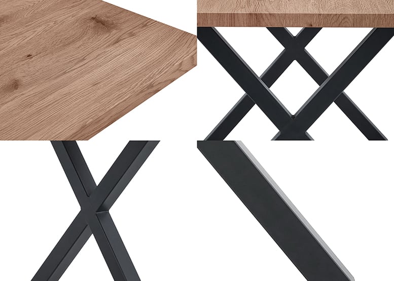 MESA DE COMEDOR 160X90X75CM BROOKLYN CAFE - 4