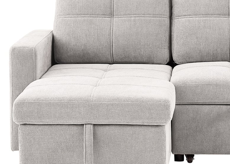 SOFÁ CAMA 3 CUERPOS BEIGE 216X106X91CM ALMACENAJE - 6