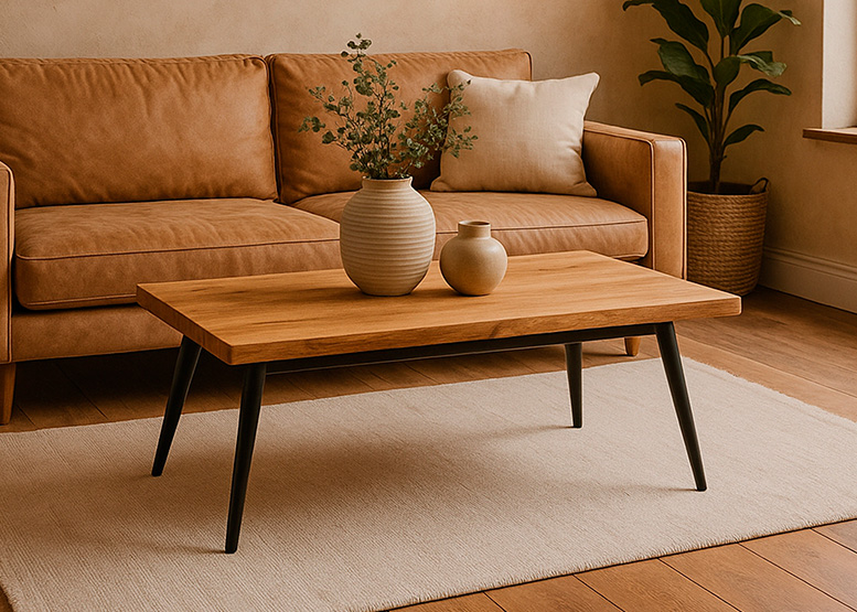 MESA DE CENTRO 40X60X120 METAL MADERA - 6