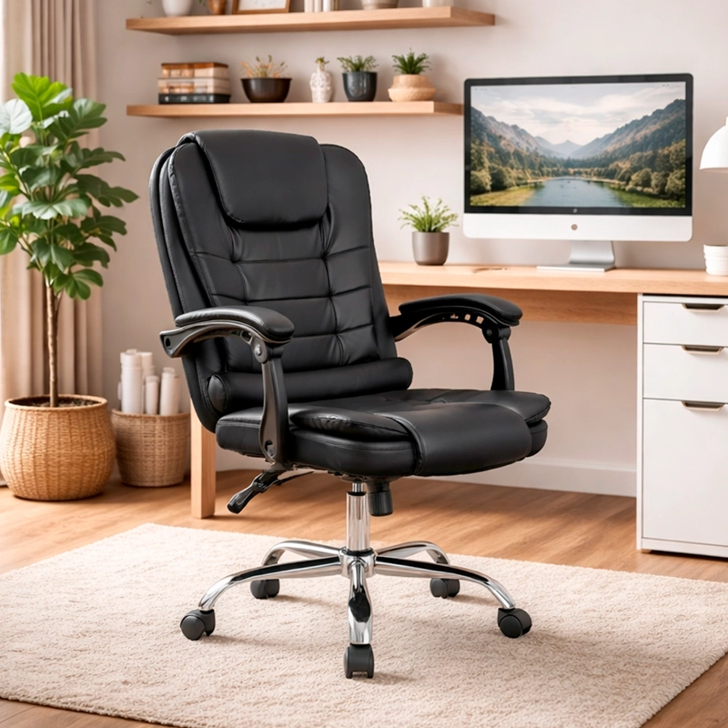 Silla Escritorio Gerencial Praga Ergonómica Negra - 1