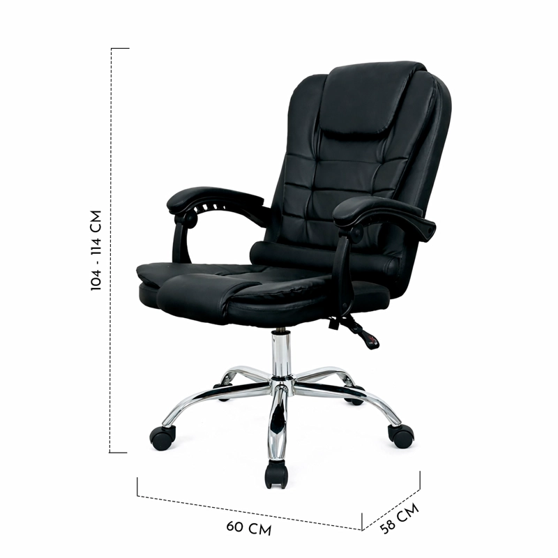 Silla Escritorio Gerencial Praga Ergonómica Negra - 9