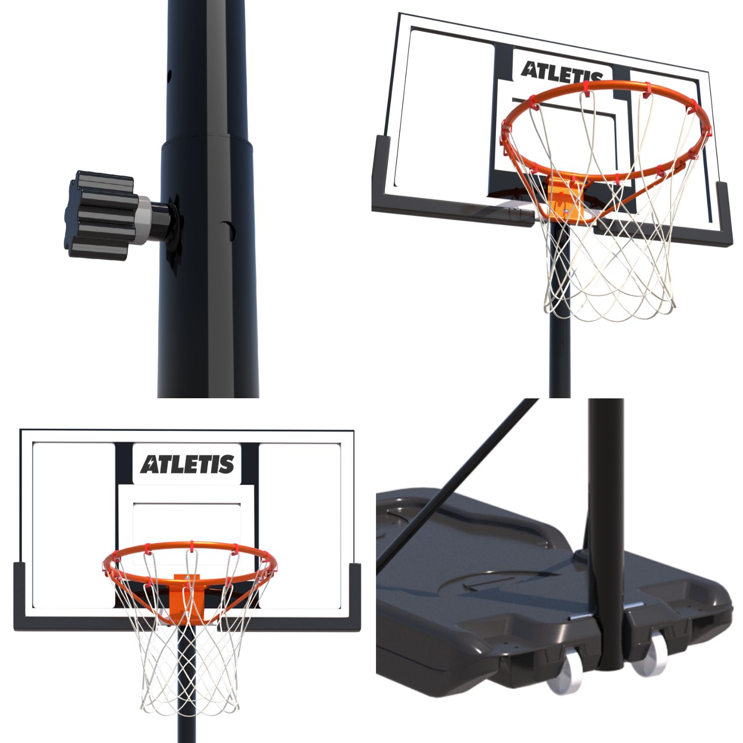 ARO DE BASQUETBOL AJUSTABLE 1.00 M A 3.05 M ARENA - 4