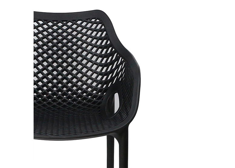 SILLA TERRAZA PLASTICA QATAR NEGRA - 4