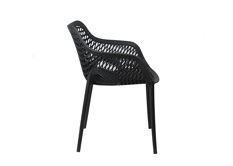 SILLA TERRAZA PLASTICA QATAR NEGRA - 5