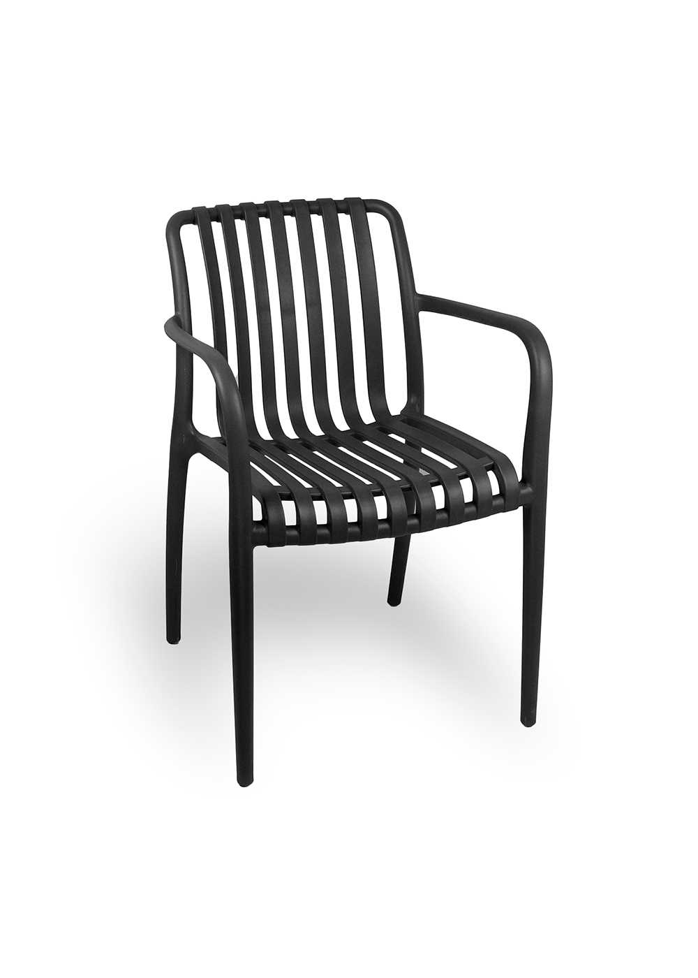 SILLA TERRAZA PLASTICA GIZA NEGRA - 1