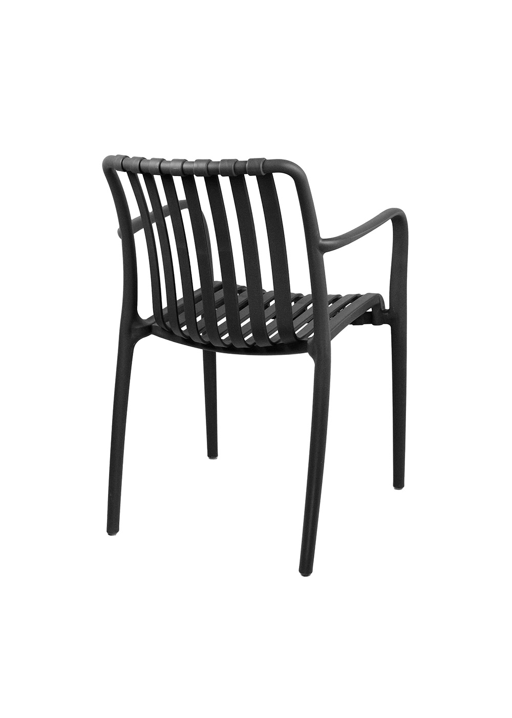 SILLA TERRAZA PLASTICA GIZA NEGRA - 6