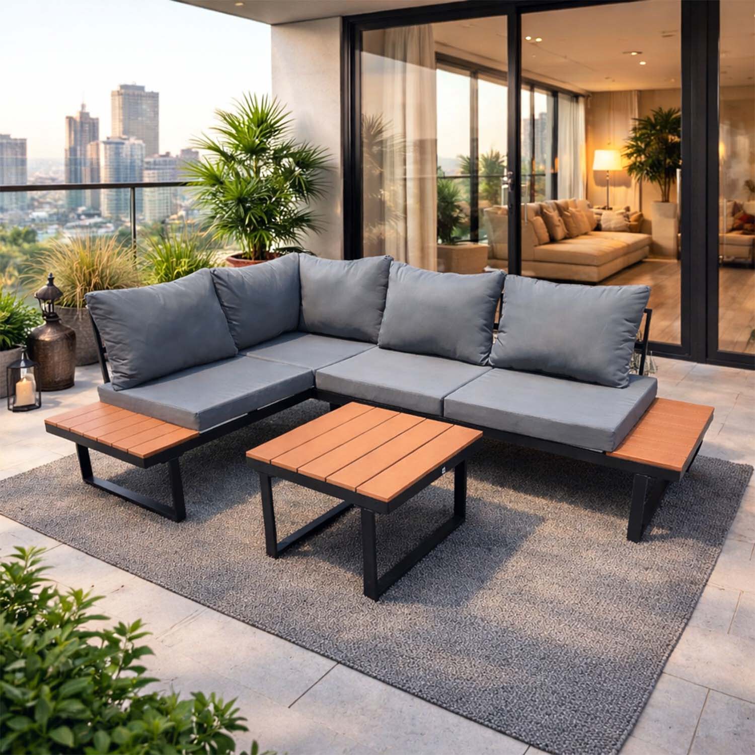 JUEGO DE LIVING TERRAZA SIENA 4 PERSONAS - 1