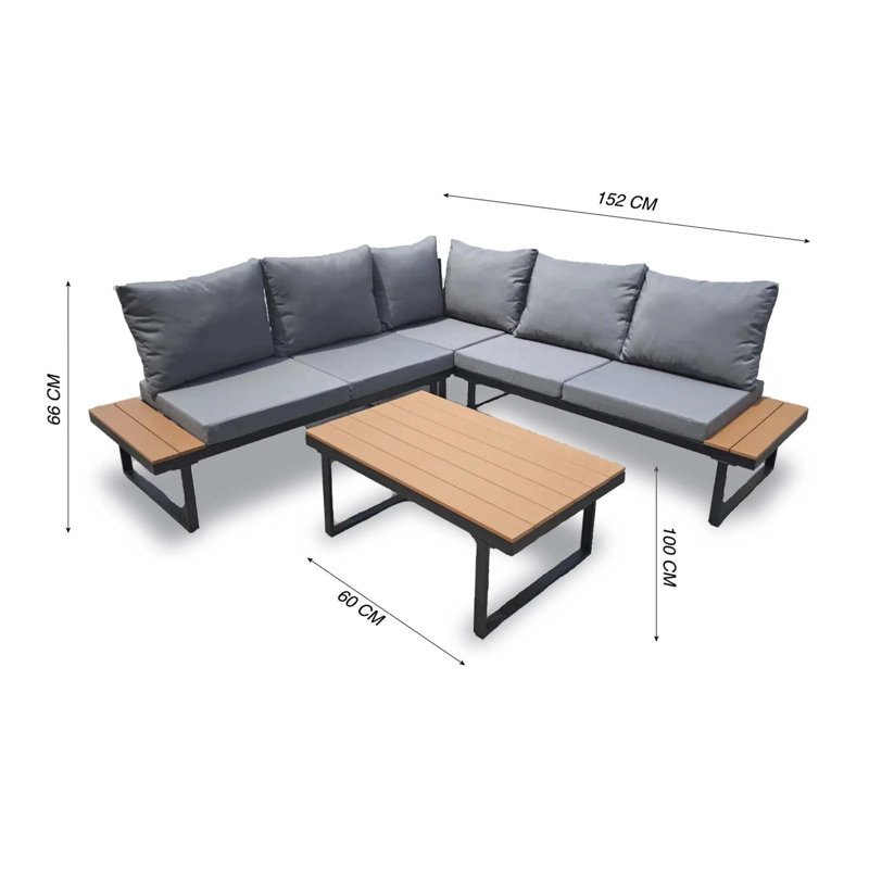 JUEGO DE LIVING TERRAZA PALERMO 6 PERSONAS - 3