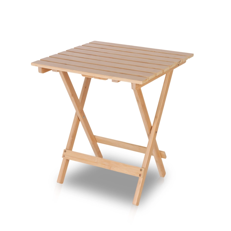 MESA DE CAMPING PLEGABLE DE BAMBOO 46×51×56 CM - 1