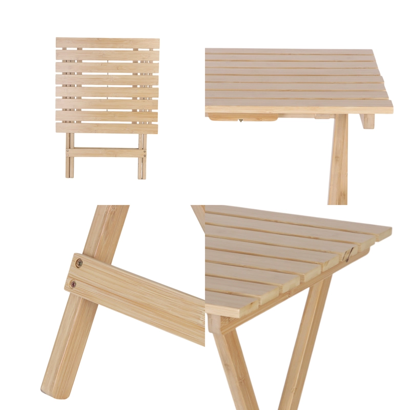 MESA DE CAMPING PLEGABLE DE BAMBOO 46×51×56 CM - 5