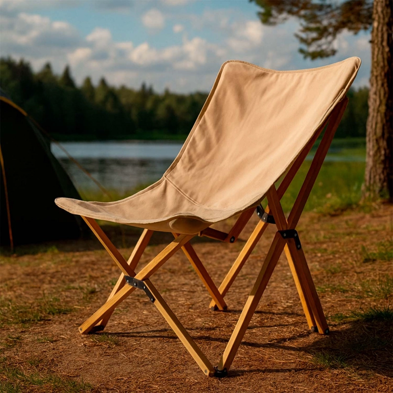 SILLA PLEGABLE CAMPING RANCO BEIGE - 2