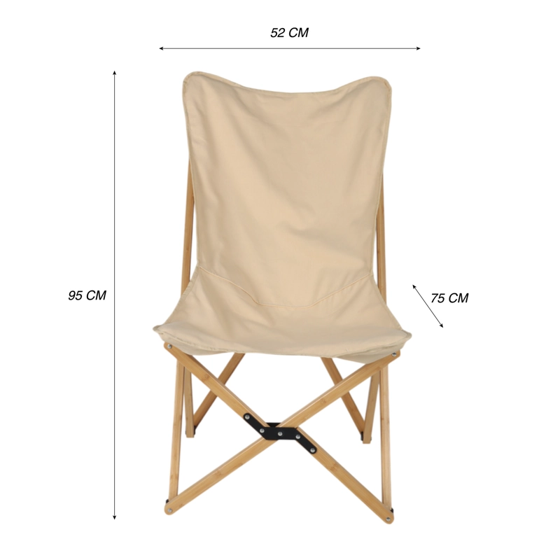 SILLA PLEGABLE CAMPING RANCO BEIGE - 3