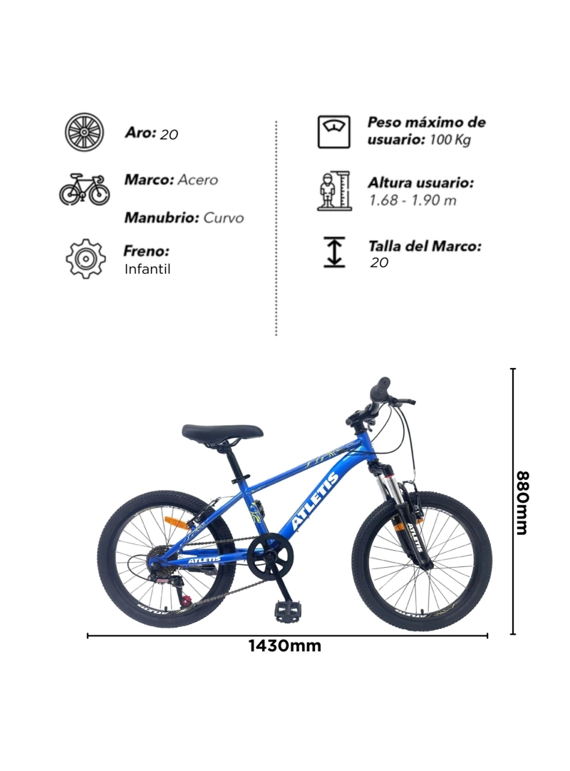 BICICLETA INFANTIL SPORT RIDER MTB ARO 20 - 3