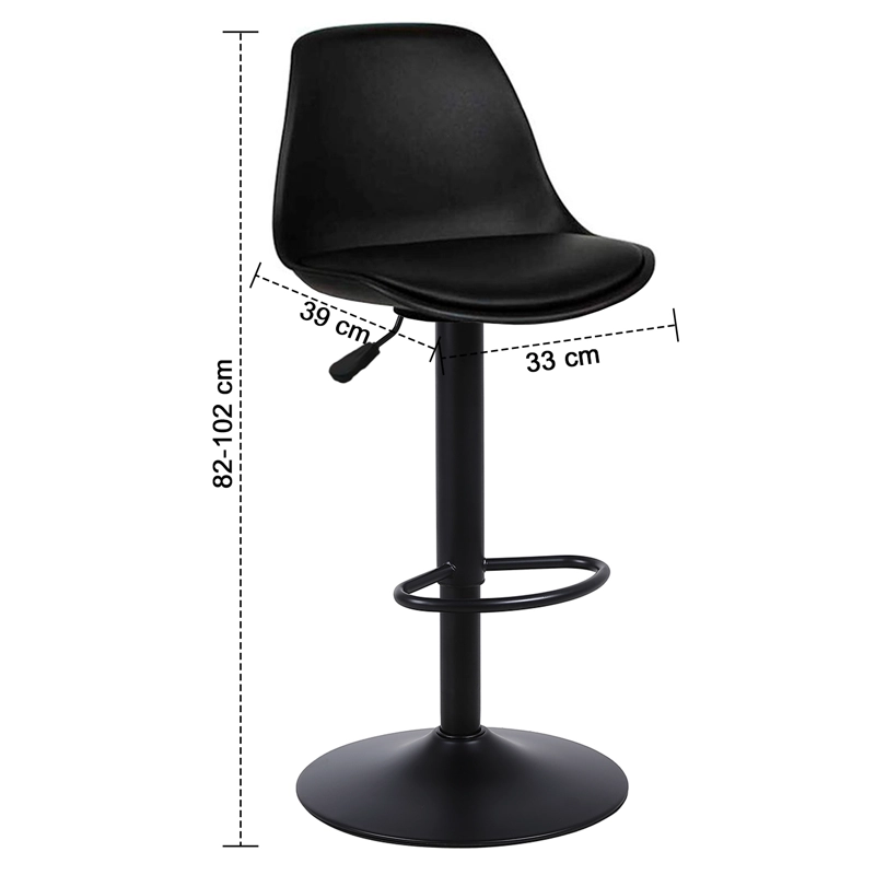 PACK 2 SILLA ALTA BAR ORLANDO T - ALL BLACK - 3