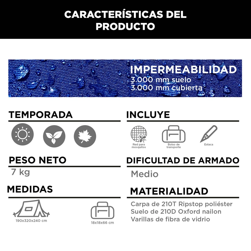 Carpa Camping Yosemite 6 Personas - 5