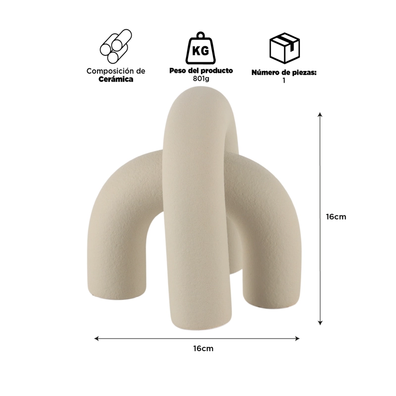 FIGURA DECORATIVA MEDIO NUDO BLANCO 16CM - 2