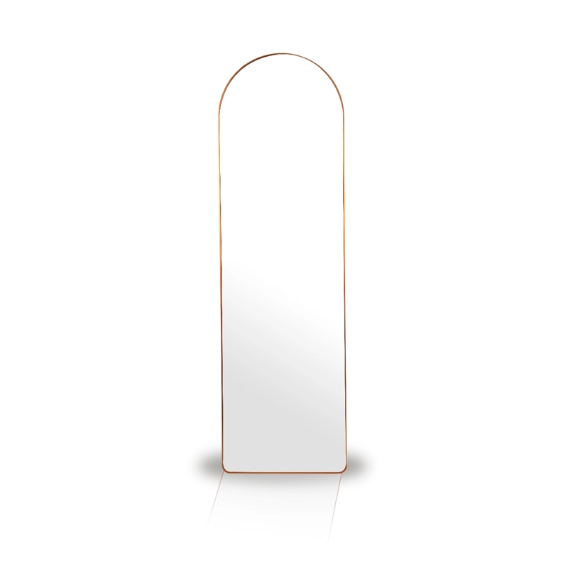 ESPEJO DE PIE SEMICIRCULO DORADO 157X47CM - 1