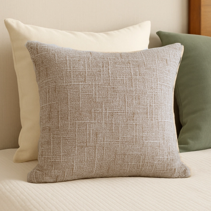 COJIN DECORATIVO BEIGE 40X40CM - 3
