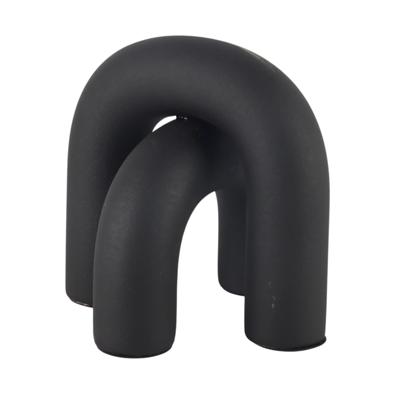 FIGURA DECORATIVA MEDIO NUDO NEGRO 16CM - 1