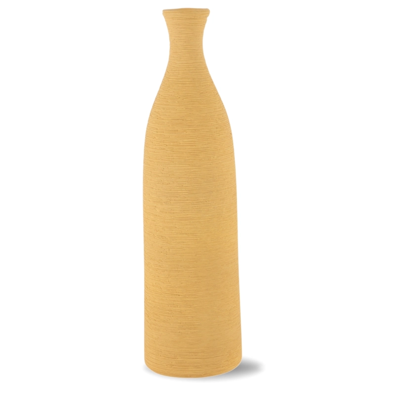 FLORERO CERAMICA AMARILLO CLARO 25CM - 1