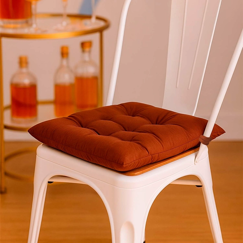 COJIN PARA SILLA CAFE  CLARO 40X40 CM - 2